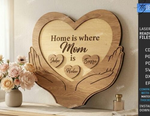 Mothers Day Personalized Sign Laser 1445581 Creativo Digital